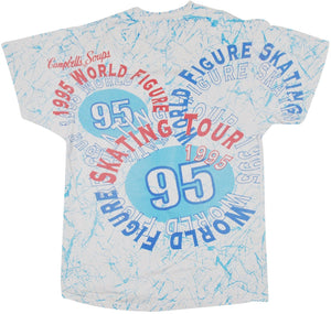 Vintage Campbell's Soups 1995 World Figure Skating Tour All Over Print Shirt Size X-Large