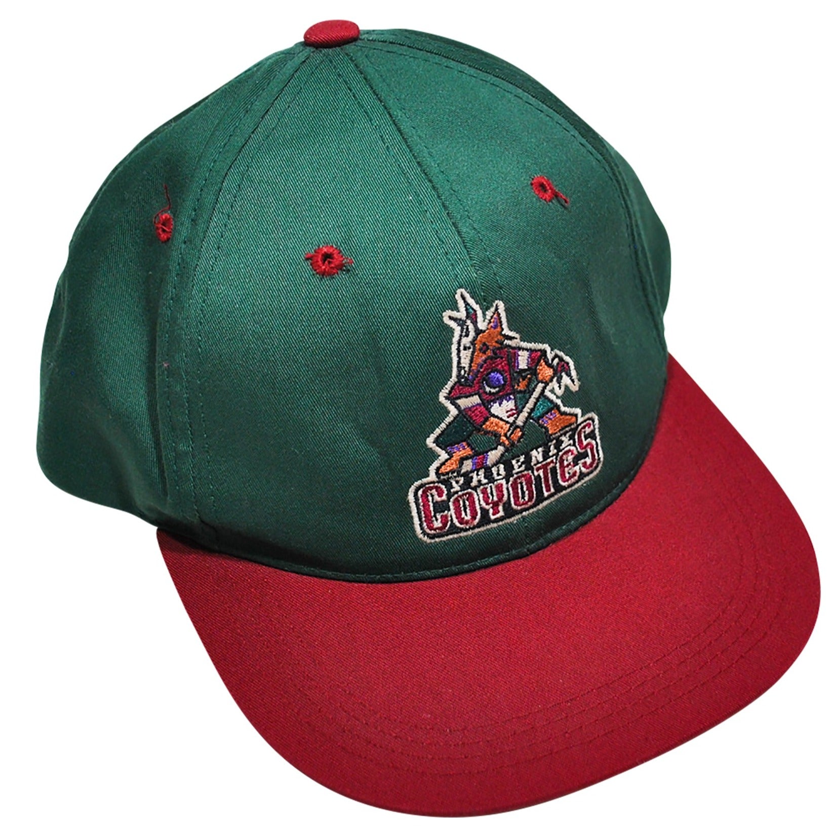 Vintage Box Seat Phoenix Coyotes Arch Logo Snapback Hat NHL 