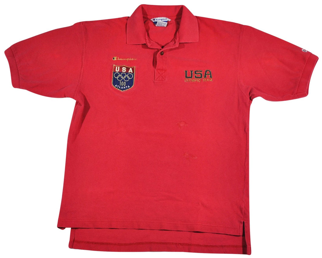 Vintage 1996 Atlanta Olympics Champion Brand Polo Size Medium