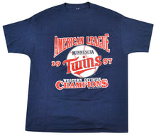 Vintage Minnesota Twins 1987 Western Division Champions Shirt Size Large