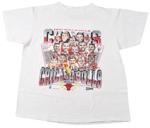 Vintage Chicago Bulls 1991 NBA Champions Salem Sportswear Shirt Size Medium(wide)