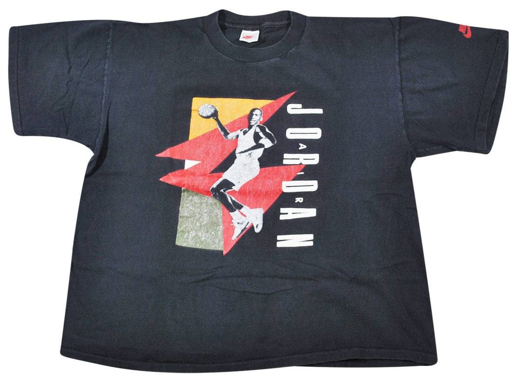 Vintage Nike Michael Jordan Gray Tag Shirt Size Large(wide