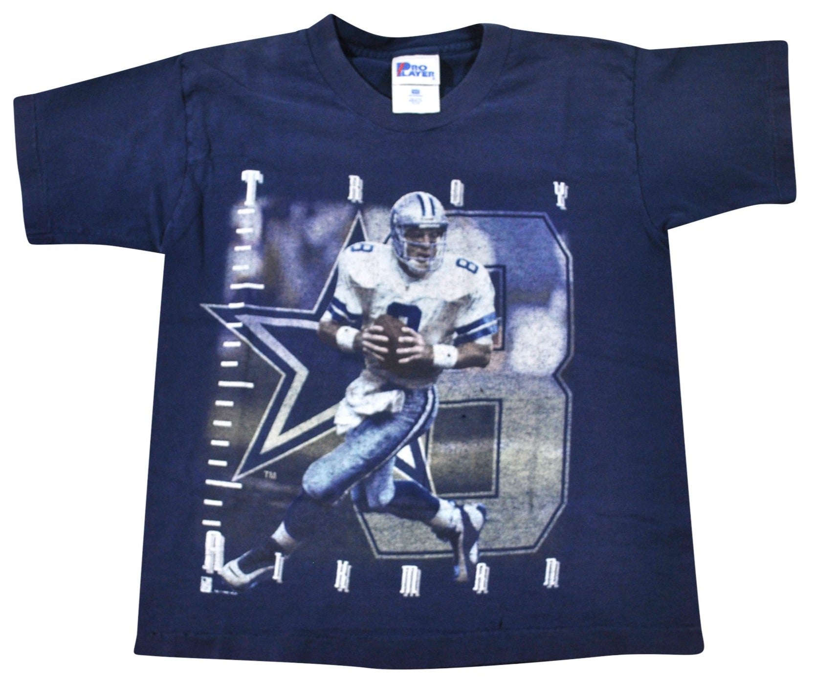 Vintage Dallas Cowboys Troy Aikman Shirt Size YOUTH Large