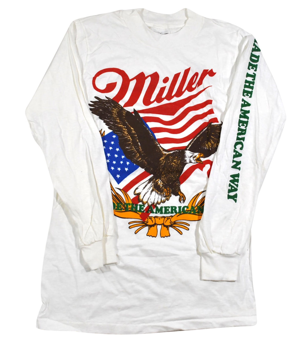Vintage Miller Made The American Way Shirt Size Small(tall)