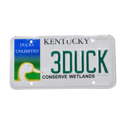 Vintage Ducks Unlimited Kentucky License Plate