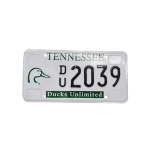 Vintage Ducks Unlimited Tennessee License Plate