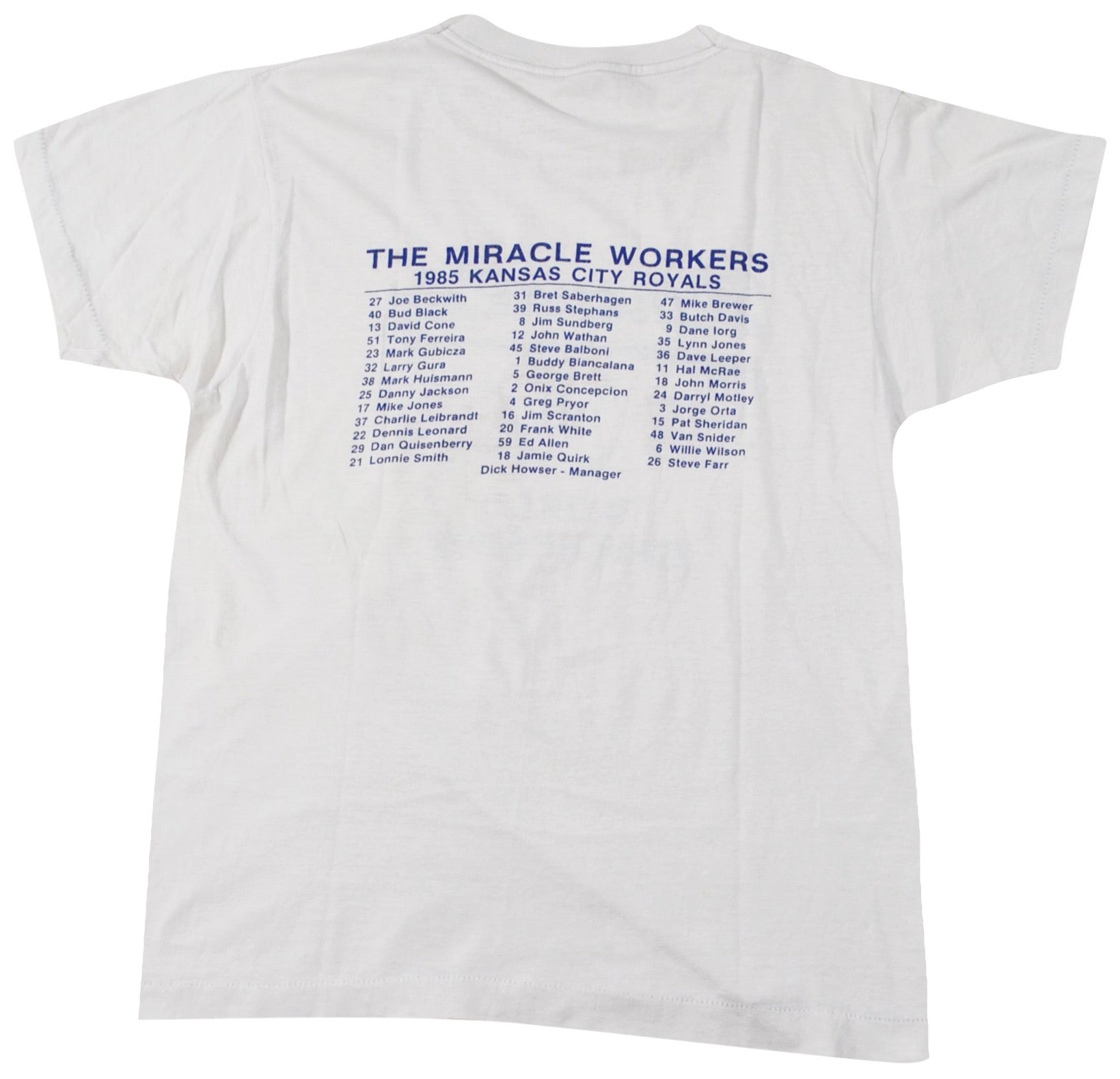 Vintage 1985 Kansas City Royals I-70 Series World Champions T-Shirt Size  Medium