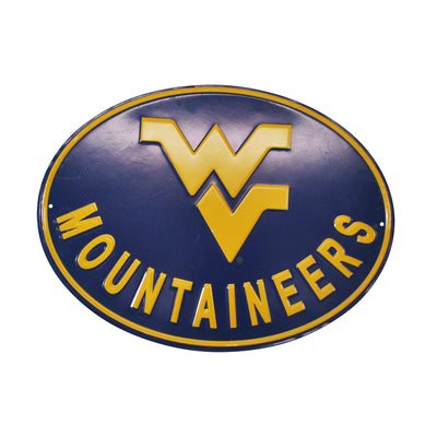 Vintage West Virginia Mountaineers Metal Sign