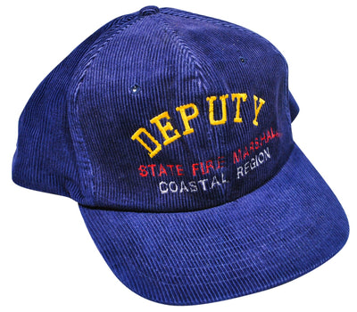 Vintage Deputy State Fire Marshall Coastal Region Corduroy Snapback