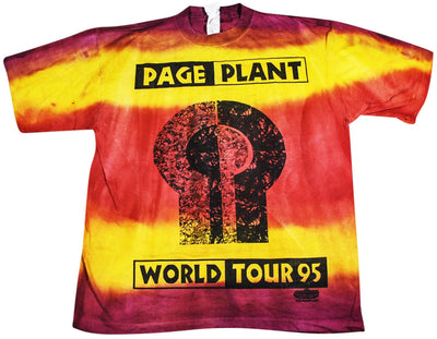 Vintage Jimmy Page Robert Plant 1995 World Tour Shirt Size X-Large