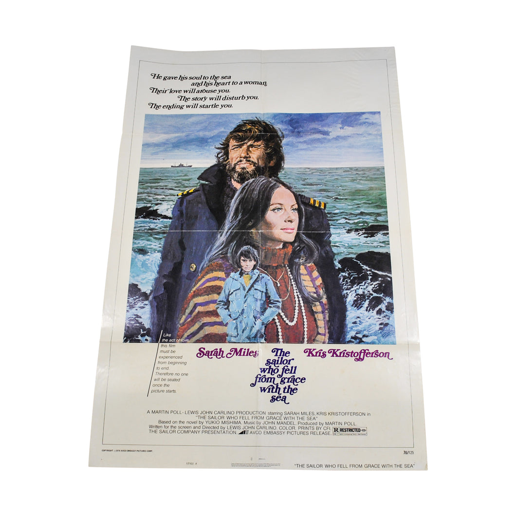 Vintage The Sailor Who Fell From Grace With The Sea 1976 Movie Poster
