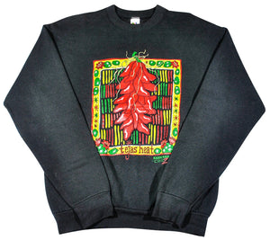 Vintage Tejas Heat Peppers Sweatshirt Size Medium