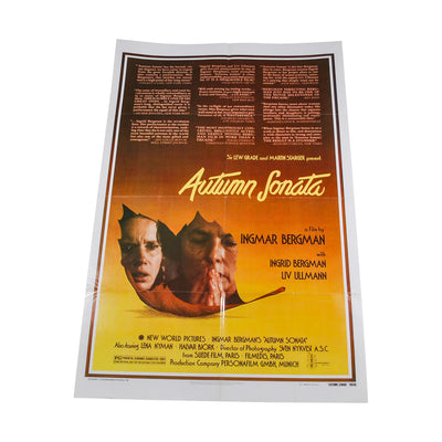 Vintage Autumn Sonata 1978 Movie Poster