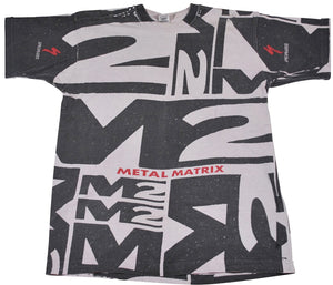 Vintage Specialized M2 Metal Matrix All Over Print Shirt Size X-Large
