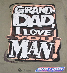 Vintage Bud Light 1996 Grand-Dad, I Love You Man! Shirt Size Large