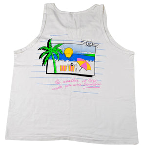 Vintage Texas 1987 "The Weather is Here, Wish You Were Beautiful" Tank Size Medium