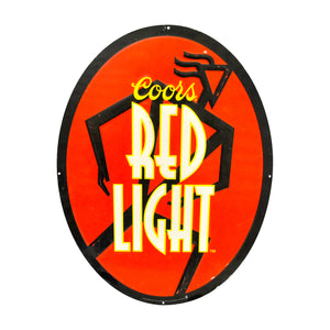 Vintage Coors Red Light 1995 Metal Sign