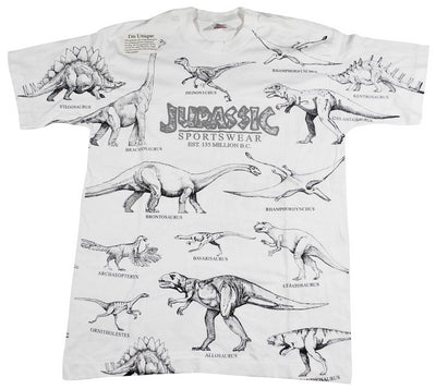 Vintage Jurassic Sportswear Shirt Size Large