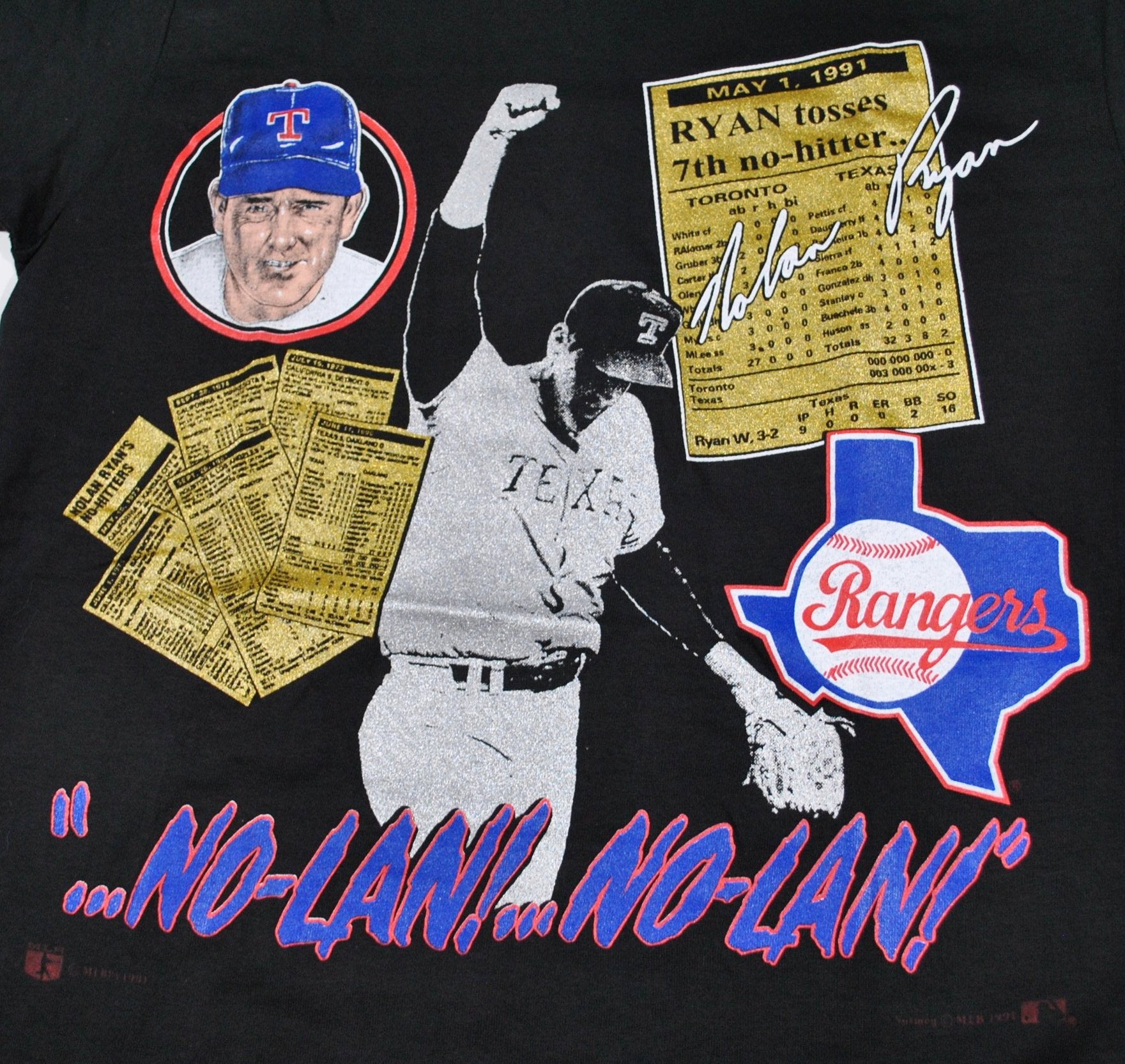 Vintage Texas Rangers Nolan Ryan 1991 Shirt Size Medium(tall