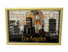Vintage Lite Beer Bright Lite, Big City Los Angeles 3D Framed Glass Picture