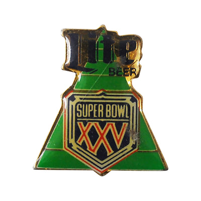 Vintage Lite Beer Super Bowl XXV Pin