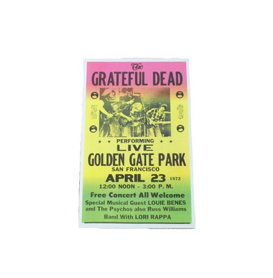 Vintage Grateful Dead Cardboard Reprint Poster