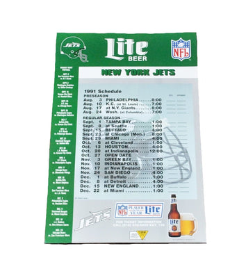 Vintage Lite Beer 1991 New York Jets Poster