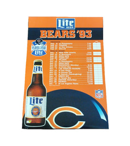 Vintage Lite Beer 1993 Chicago Bears Poster
