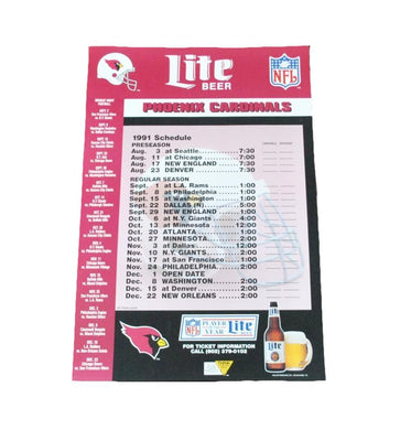 Vintage Lite Beer 1991 Phoenix Cardinals Poster