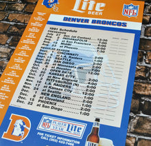 Vintage Lite Beer 1991 Denver Broncos Poster