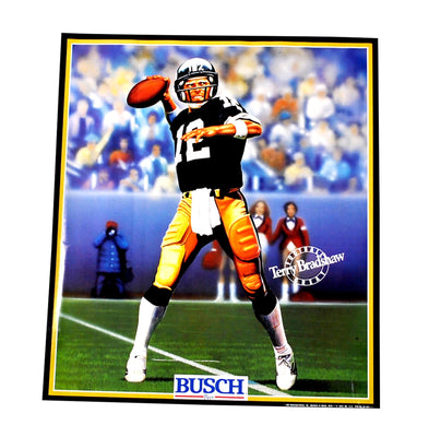 Vintage Busch Beer Terry Bradshaw Poster