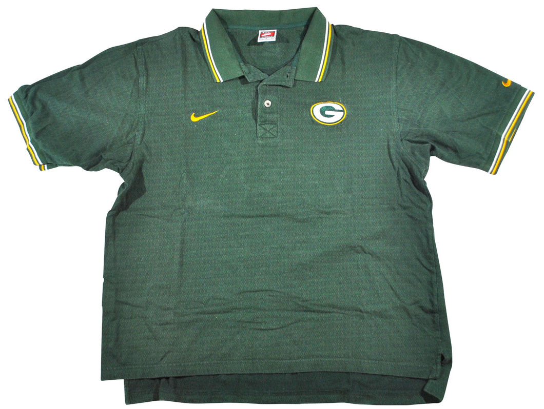 Vintage Green Bay Packers Nike Polo Size Large