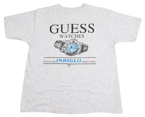 Vintage Guess Watch Indiglo Shirt Size Large