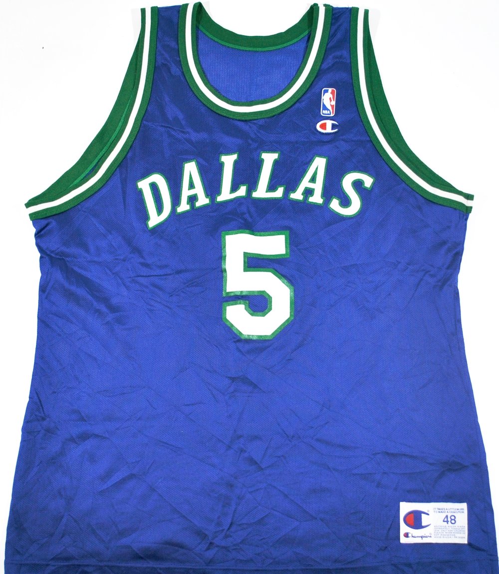 Champion, Shirts, Vintage Champion Jason Kidd Jersey Dallas Mavericks  Size 44 Large White