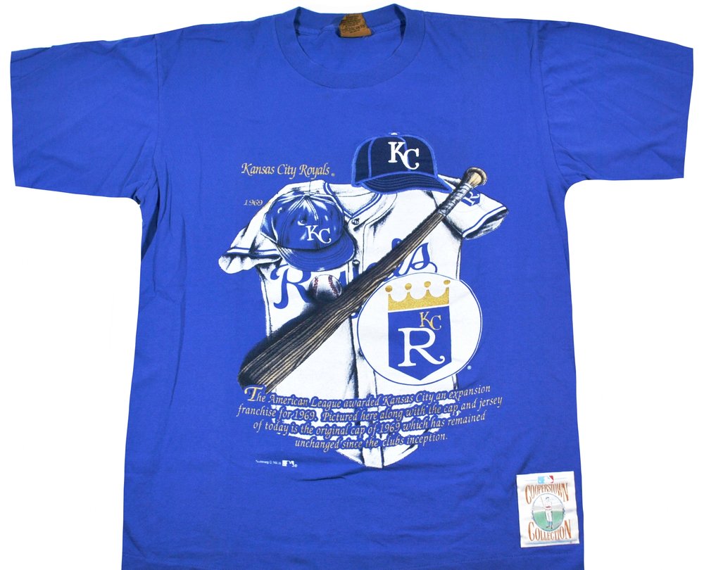 1979 Kansas City Royals Iconic Men's 60/40 Blend T-Shirt by Vintage Brand