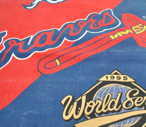 Vintage Atlanta Braves 1995 World Series Canvas Banner