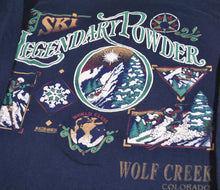 Vintage Legendary Powder 1992 Wolf Creek Colorado State Shirt Size Small