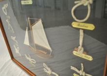 Vintage Sailing 3D Framed Glass Picture