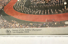 Vintage 1984 Los Angeles Olympics Framed Glass Picture