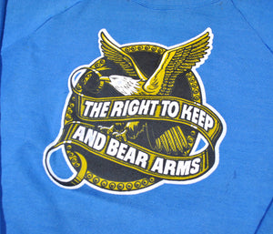 Vintage The Right To Keep And Bear Arms 80s Sweatshirt Size Medium