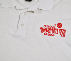 Vintage Bob Knight Basketball Clinics Adidas Polo Size Medium