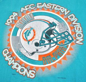 Vintage Miami Dolphins 1994 Division Champions Shirt Size Large