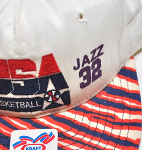 Vintage 1992 USA Basketball Karl Malone Utah Jazz Snapback