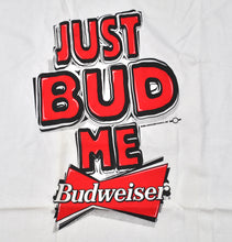 Vintage Budweiser 1996 Just Bud Me Nike Parody Shirt Size X-Large