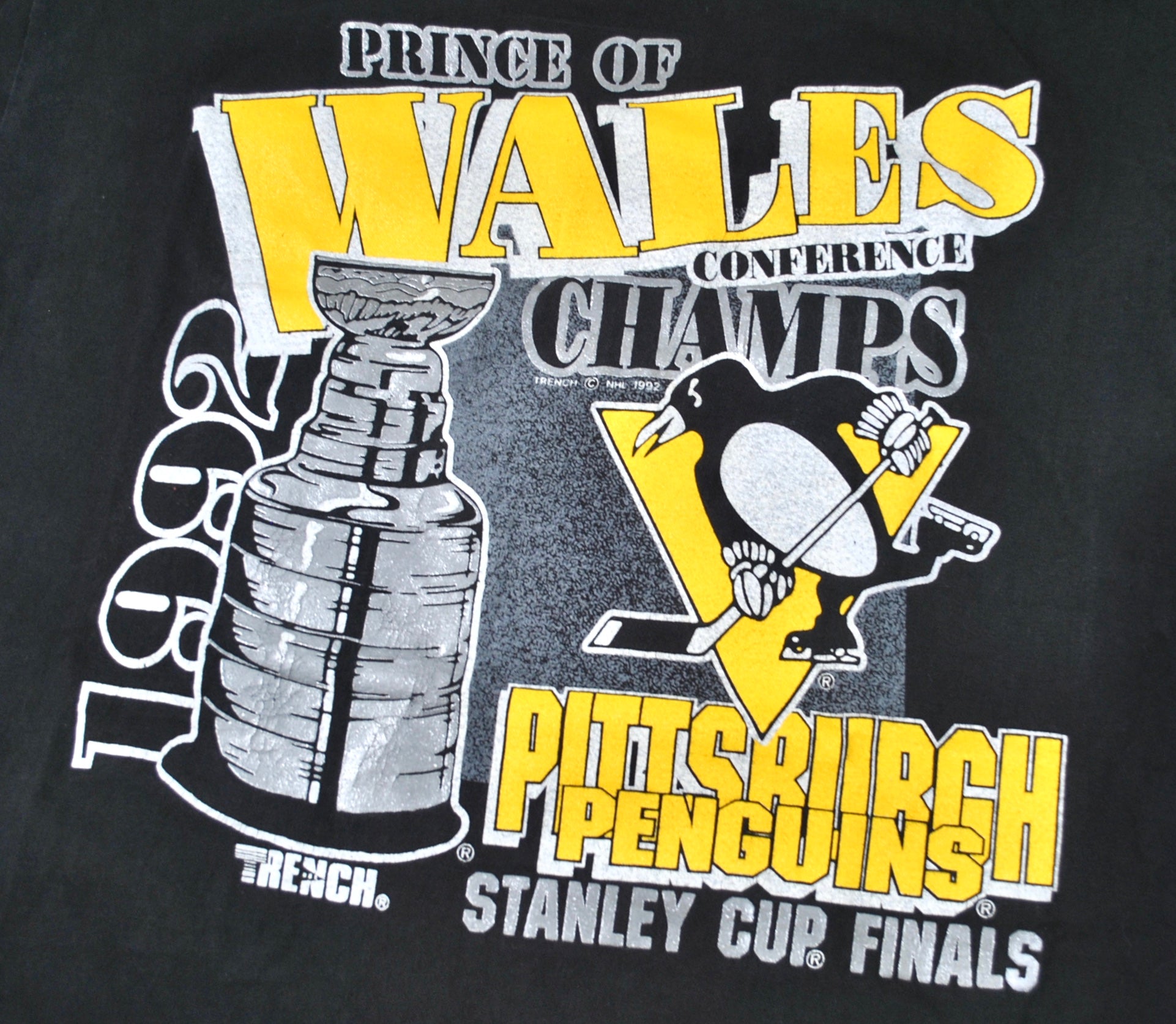Vintage NHL Pittsburgh Penguins Stanley Cup Champions T Shirt