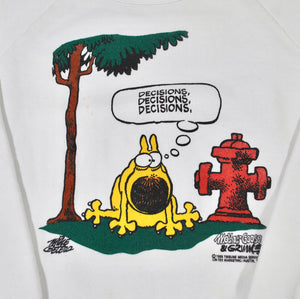 Vintage Decisions Dog 1986 Art Sweatshirt Size Small