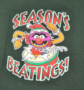 Vintage Muppets Season's Beatings! Christmas Shirt Size Large