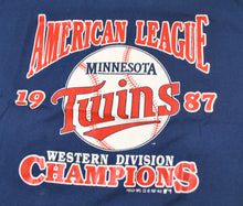 Vintage Minnesota Twins 1987 Western Division Champions Shirt Size Large