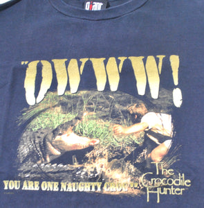 Vintage Steve Irwin 1999 The Crocodile Hunter Giant Tag Shirt Size Medium