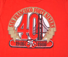 Vintage San Francisco 49ers 1986 40 Year Anniversary Shirt Size Medium